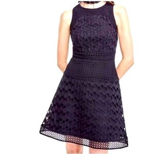 Ann Taylor navy blue eyelet dress. NWOT, Size 2